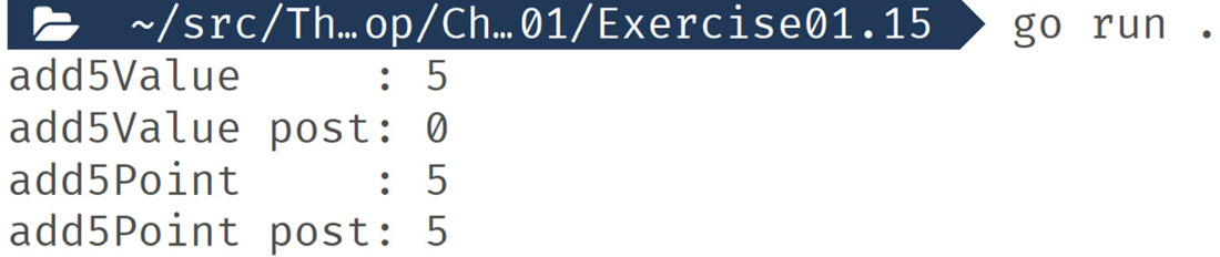 Figure 1.21: Output displaying the current value of the variable