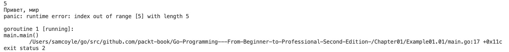 Figure 1.1: Output displaying an error