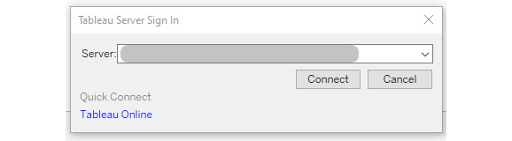 Figure 1.6: The Tableau Server Sign In window