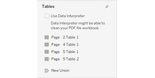 Figure 1.11: Data connection pane