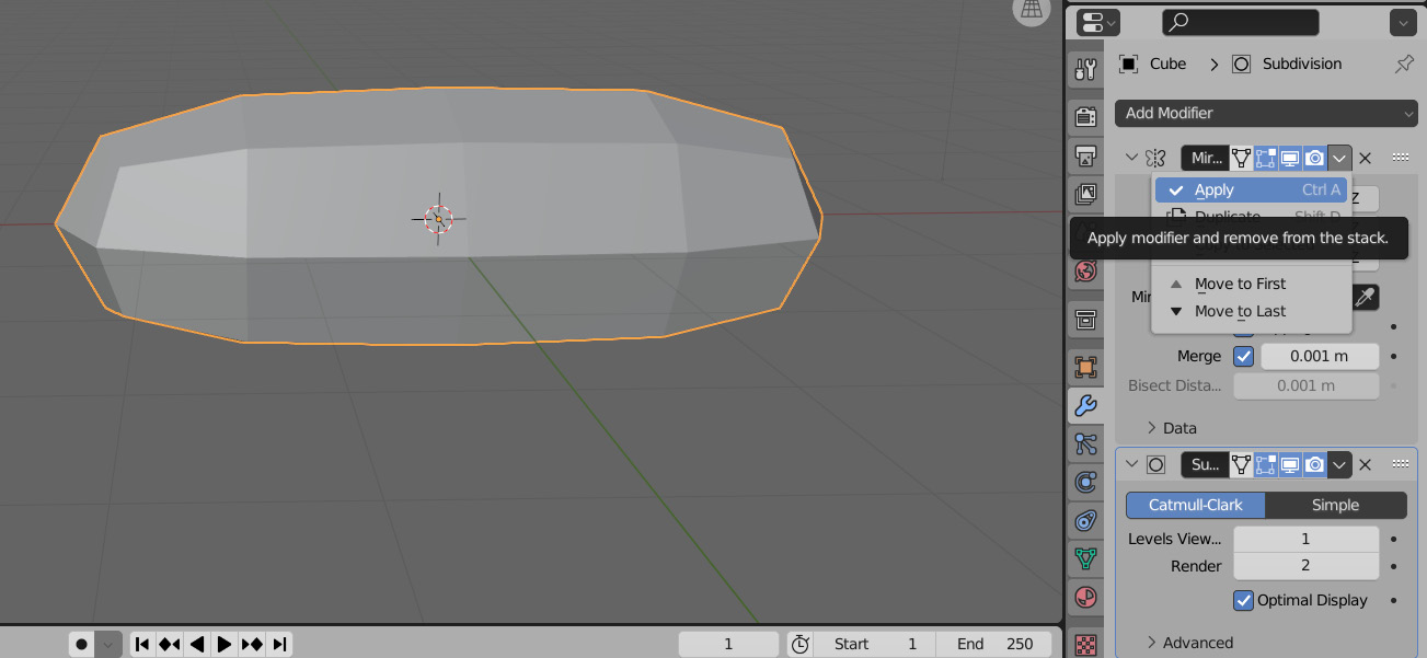 Figure 1.27 – Applying modifiers in the Modifier tab