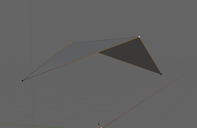 Figure 2.1 – Quad made up of two triangles