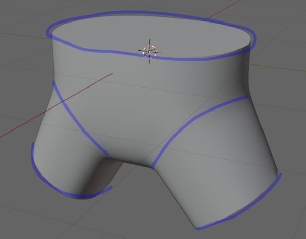 Figure 2.31 – Areas to line our vertices to