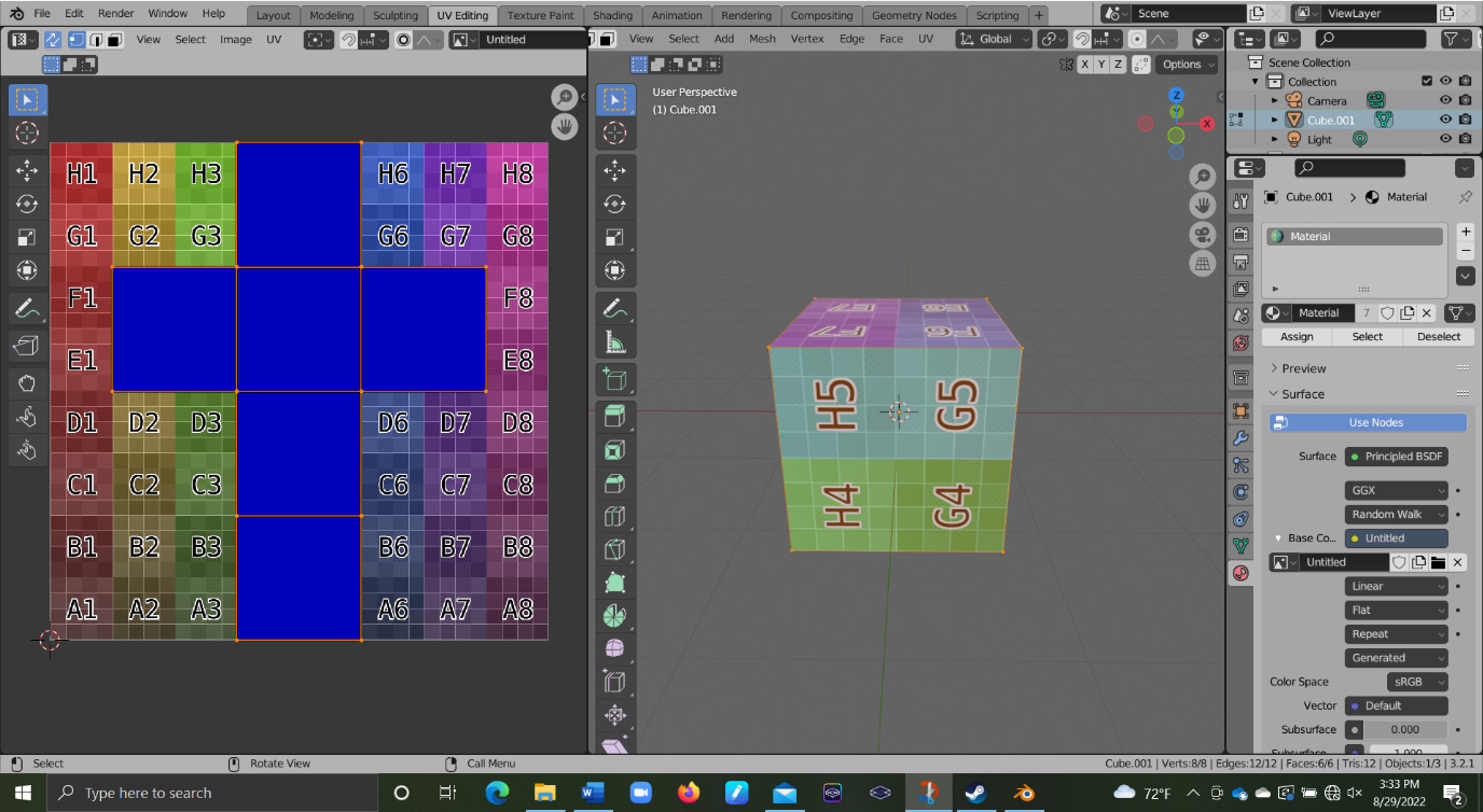 Figure 4.47 – Affected cube model with new settings