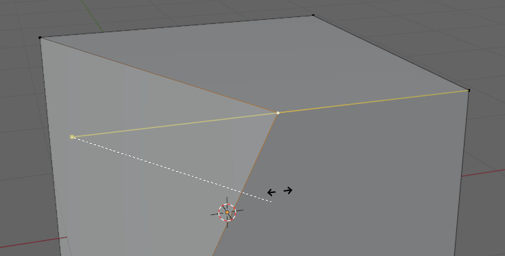 Figure 8.3 – The vertex sliding along the edge