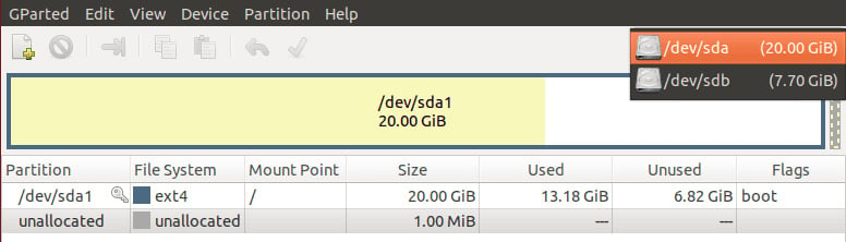 Figure 1.11 – Selecting the USB drive to format
