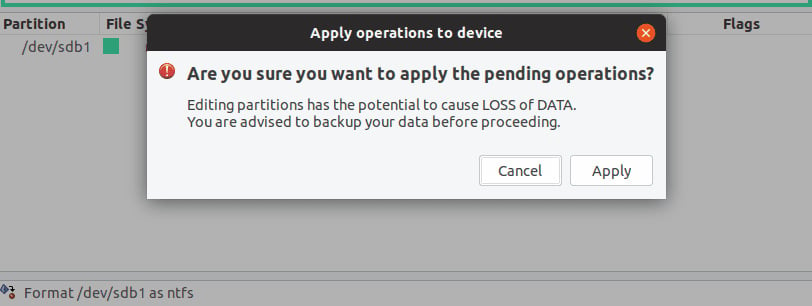 Figure 1.16 – Clicking Apply to continue formatting
