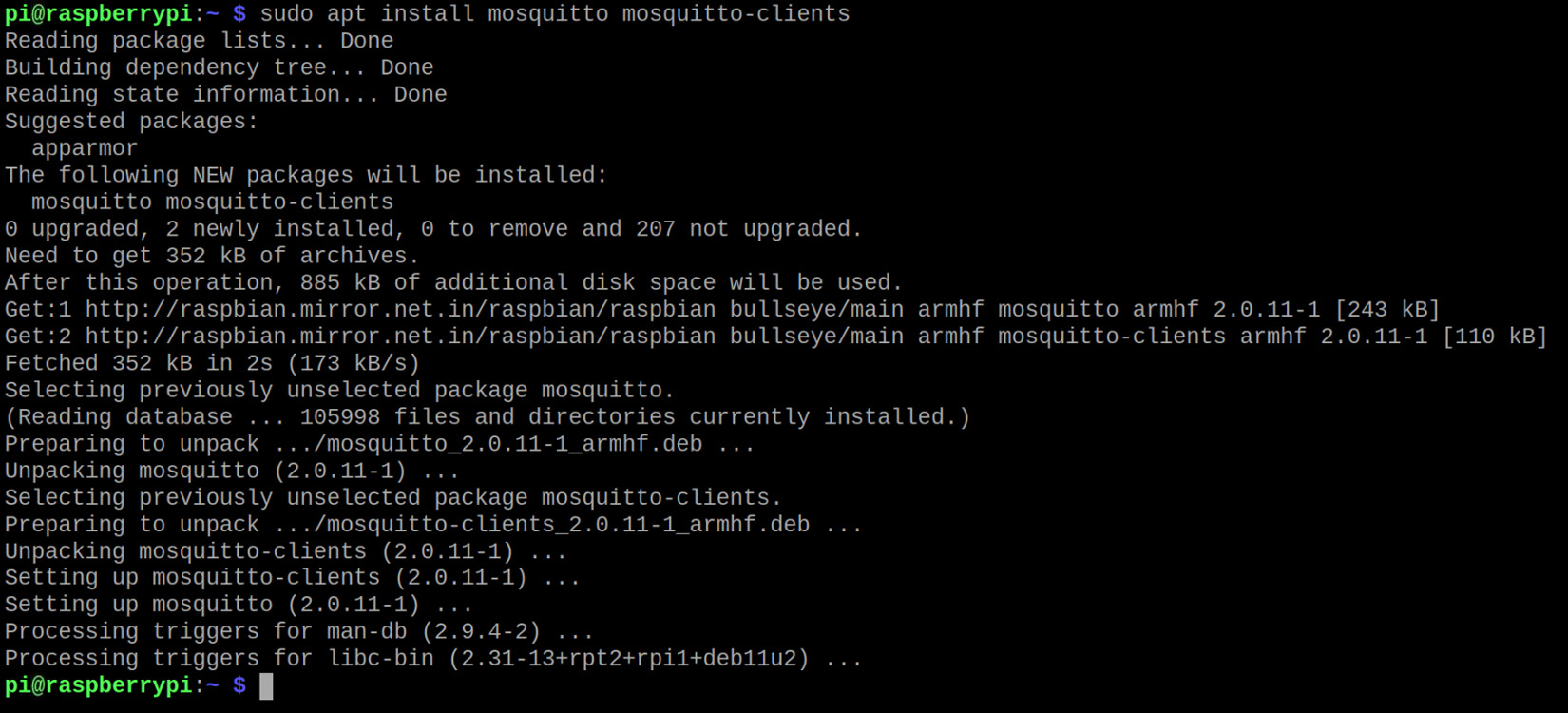 Figure 1.43 – Terminal view while installing the packages
