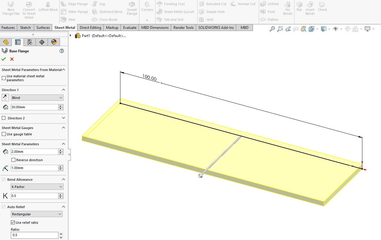 Figure 1.20: Creating a Base Flange
