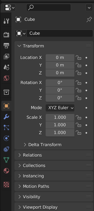 Figure 1.5 – The Properties panel