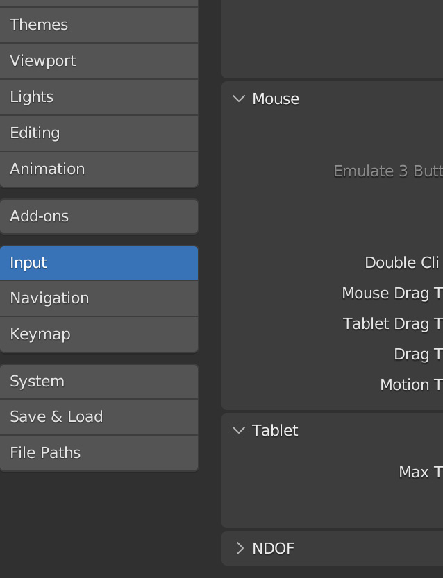 Figure 1.11 – The Input tab