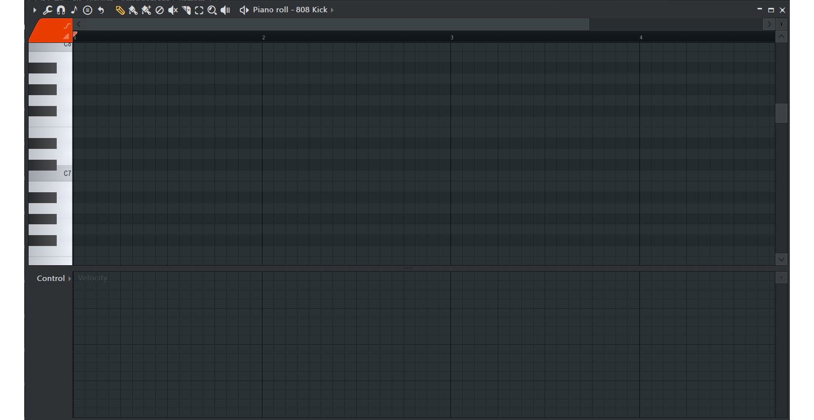 Figure 2.2: The Piano roll interface