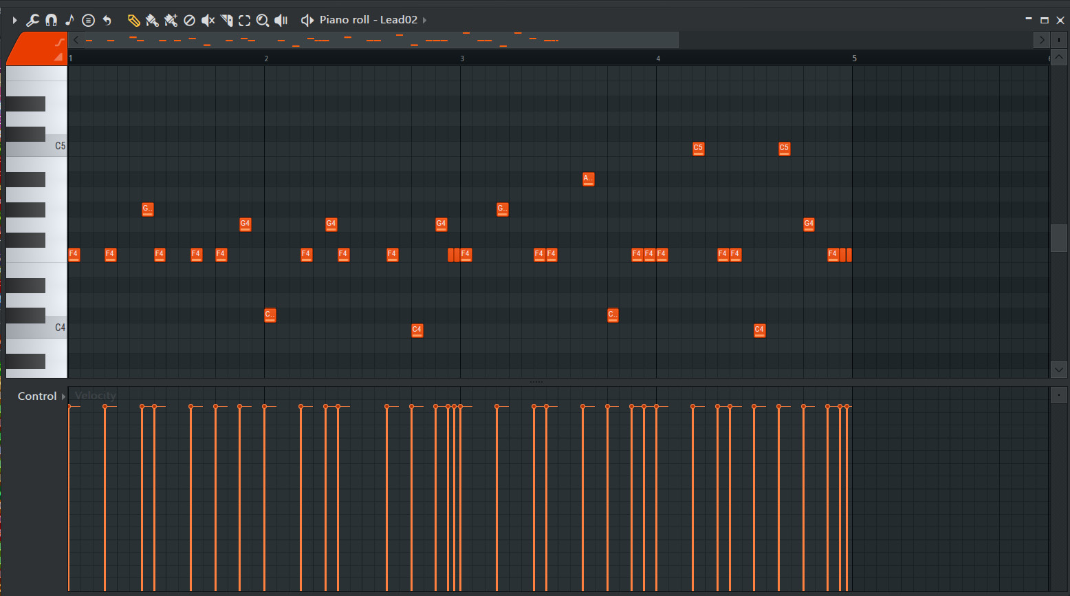 Figure 2.3: How to put notes into the Piano roll