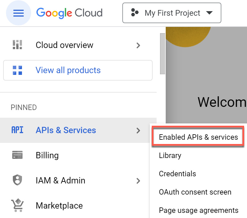 Figure 10.5 – The Google Cloud Console