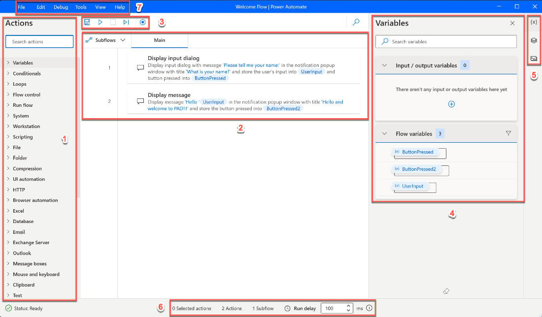 Figure 2.22 – The designer window of ﻿PAD