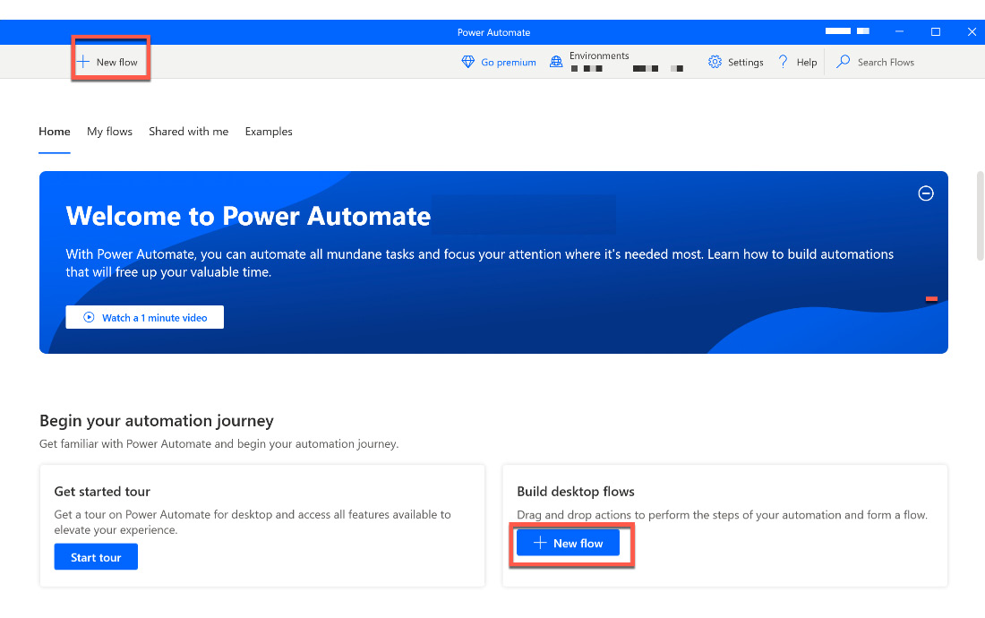 Figure 2.6 – Creating our first flow