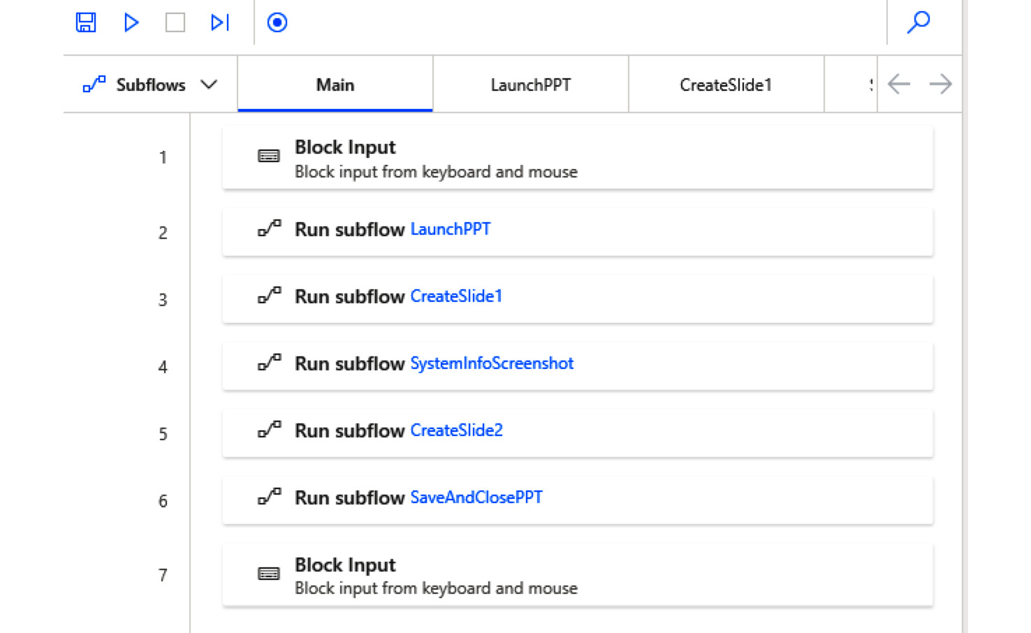 Figure 7.1﻿5 – A flow to create a PowerPoint system report