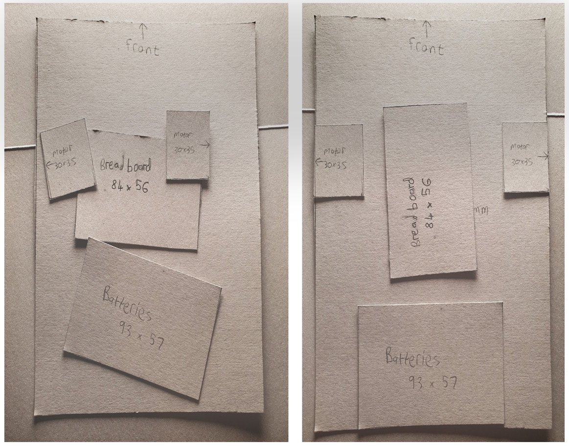 Figure 1.15 – Our test-fit parts in cardboard
