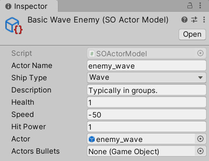 Figure 2.35 – The Basic Wave Enemy values
