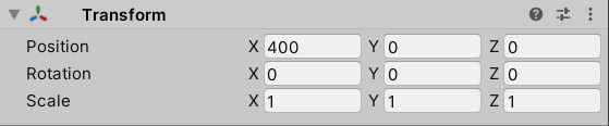 Figure 2.48 – The EnemySpawner Transform values in the Inspector window
