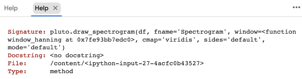 Figure 8.6 – The print definition of draw_spectrogram()