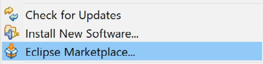 Figure 1.9: Accessing the Eclipse marketplace
