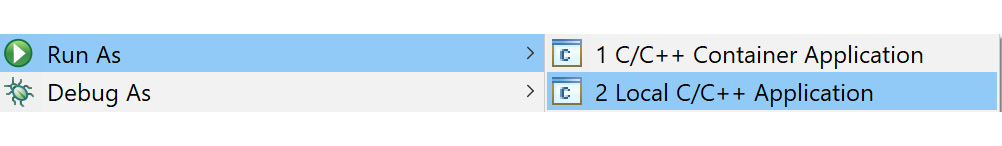 Figure 1.15: Starting the executable generated by Eclipse