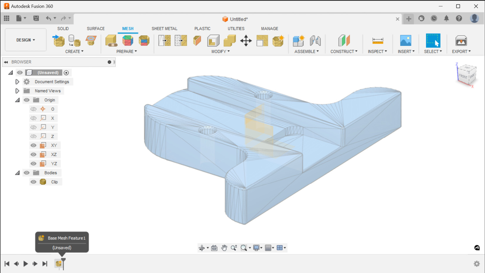 Figure 1.13 – The Insert Mesh command completed