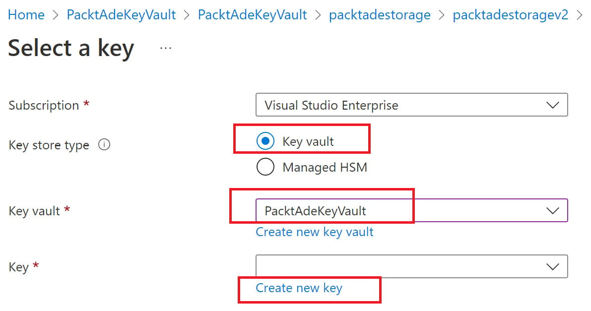 Figure 2.18 – Selecting Key Vault
