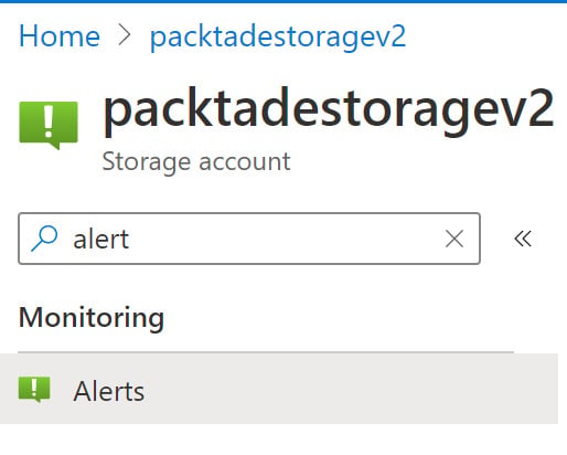 Figure 2.28 – Selecting Alerts
