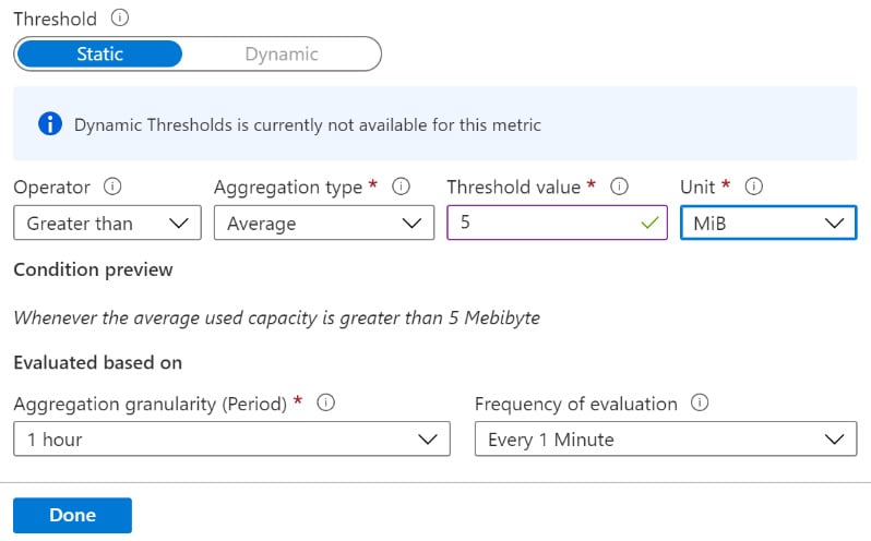 Figure 2.32 – Configuring alert logic
