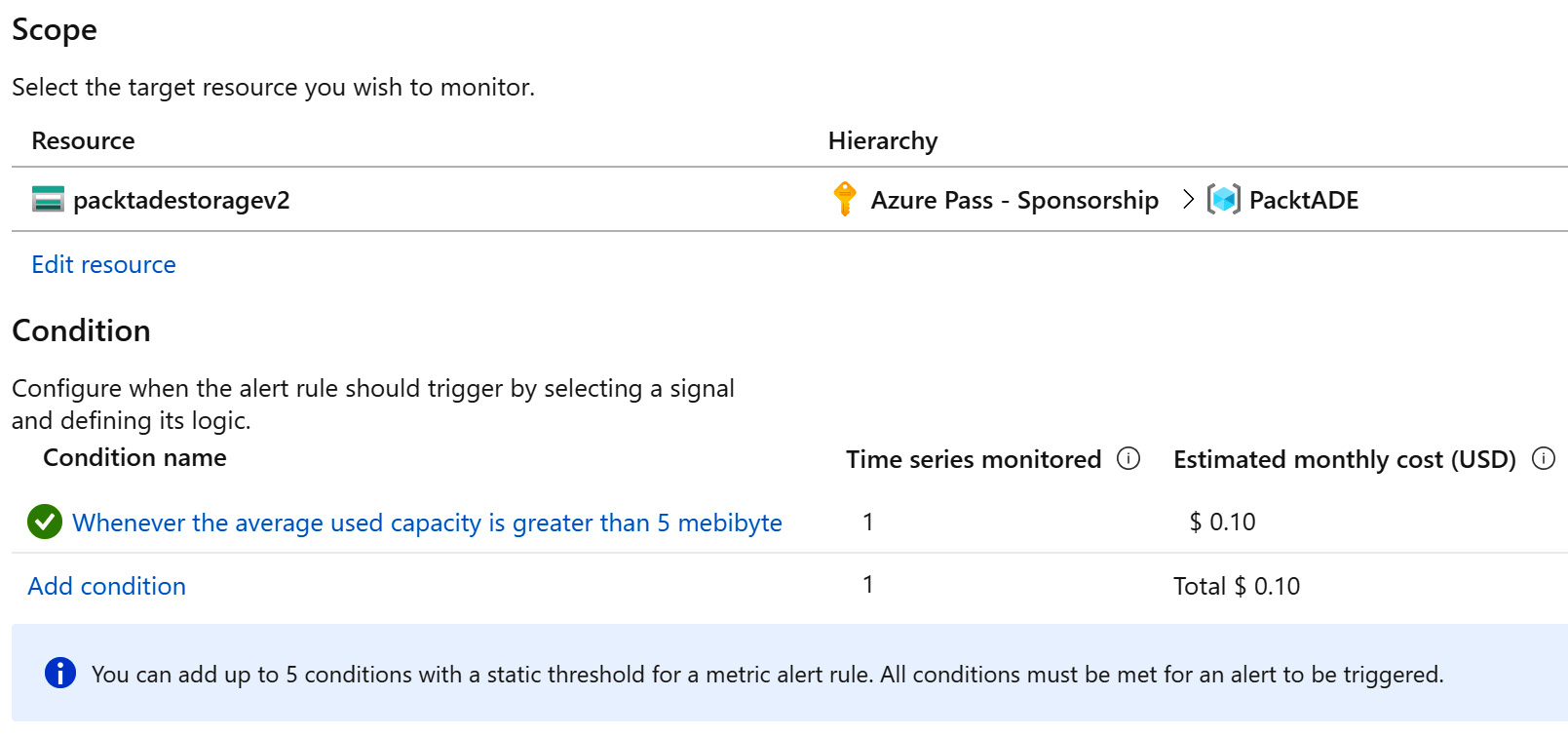 Figure 2.33 – Viewing a new alert condition
