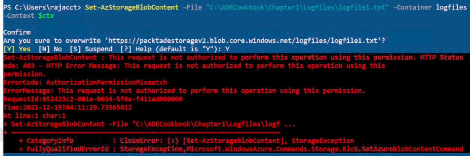 Figure 2.41 – Uploading a blob using an SAS
