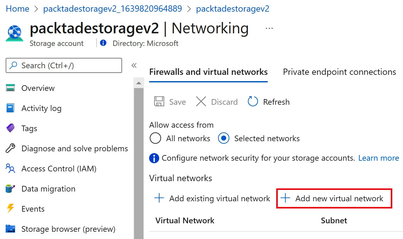 Figure 2.4 – Adding a virtual network
