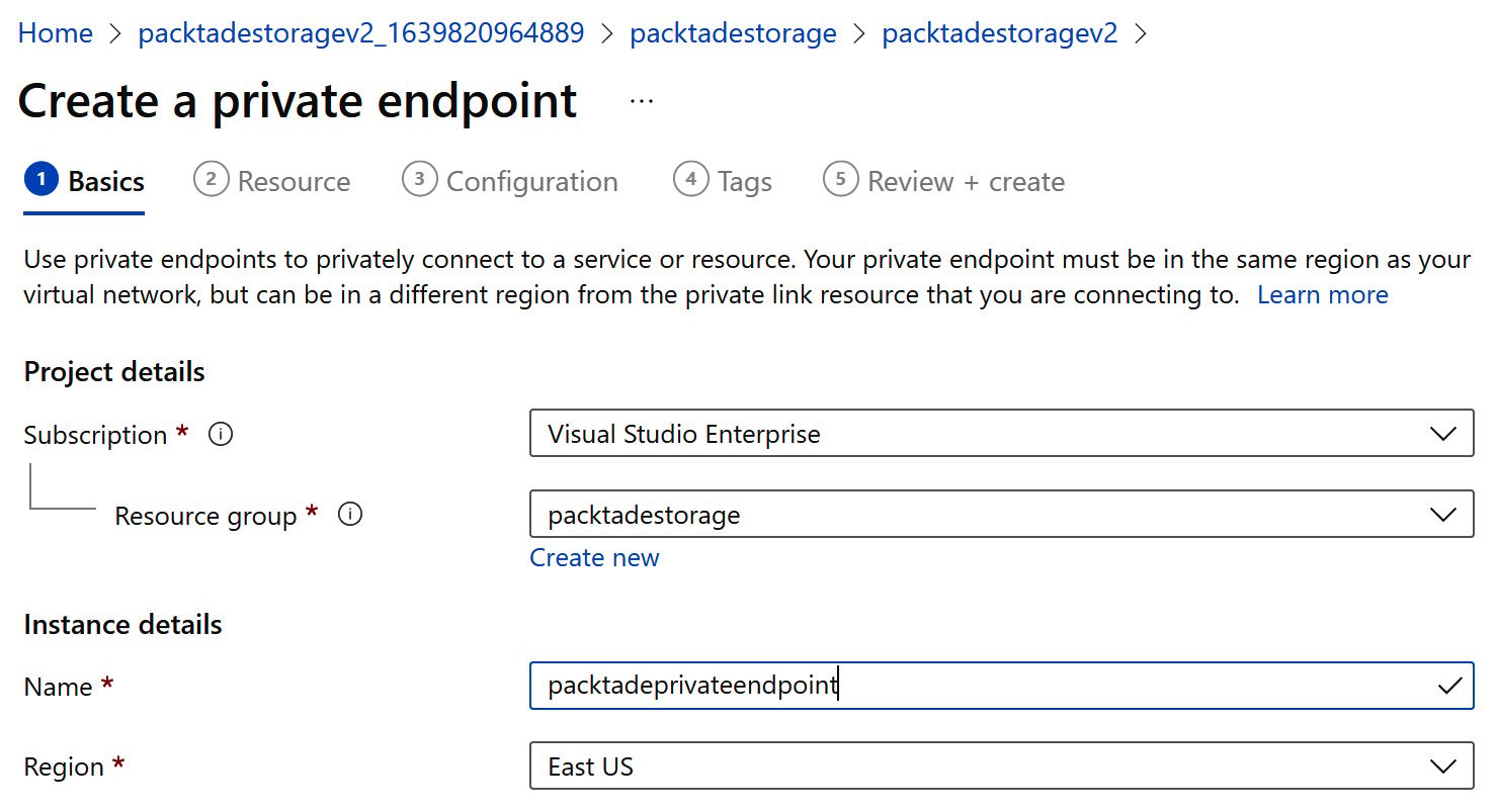 Figure 2.8 – Providing an endpoint name
