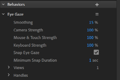 Figure 11.10: You have many options with Eye Gaze