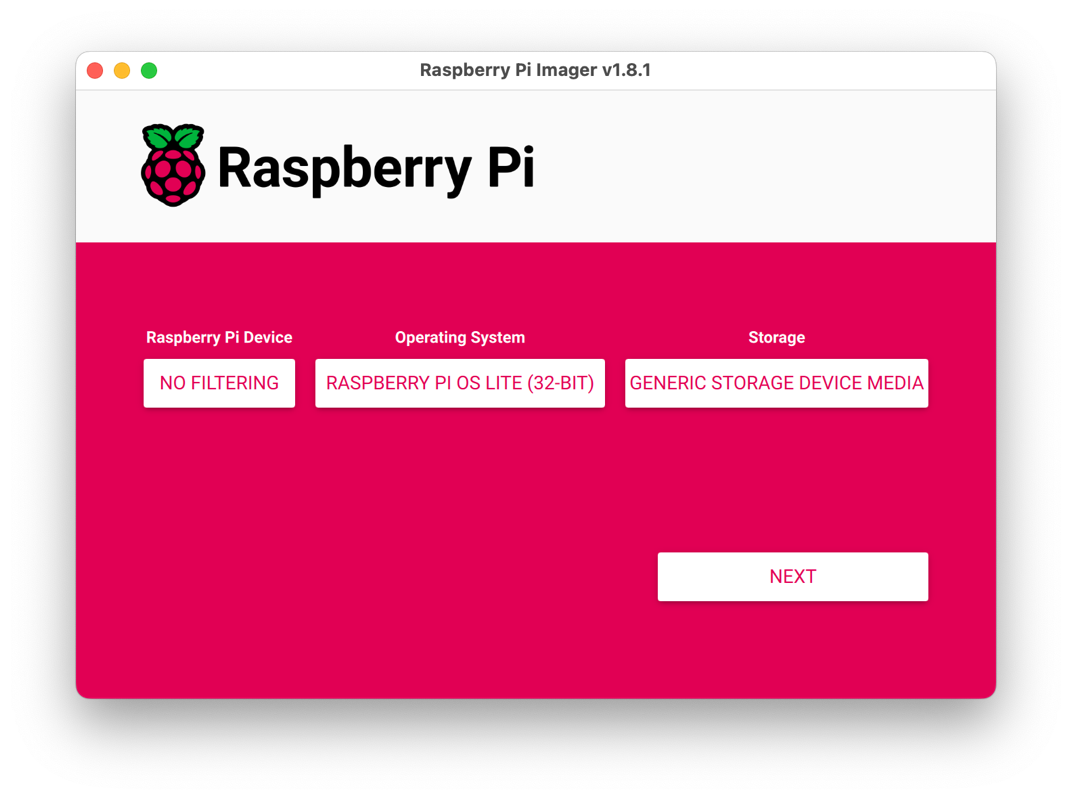 Figure 3.9 – Raspberry Pi Imager ready to proceed