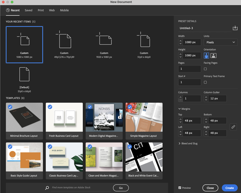 Figure 3.2: Setting up the new social media document (The image is intended as a visual reference; the textual information is not essential.)