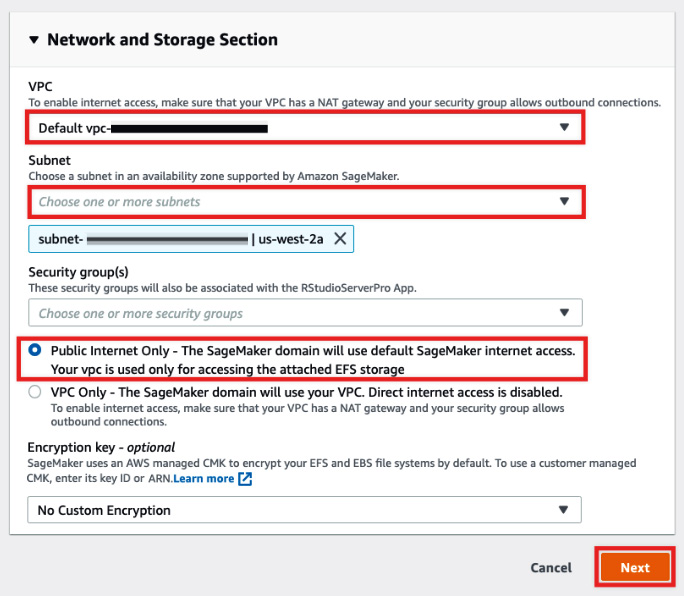 Figure 1.14 – Network and Storage Section
