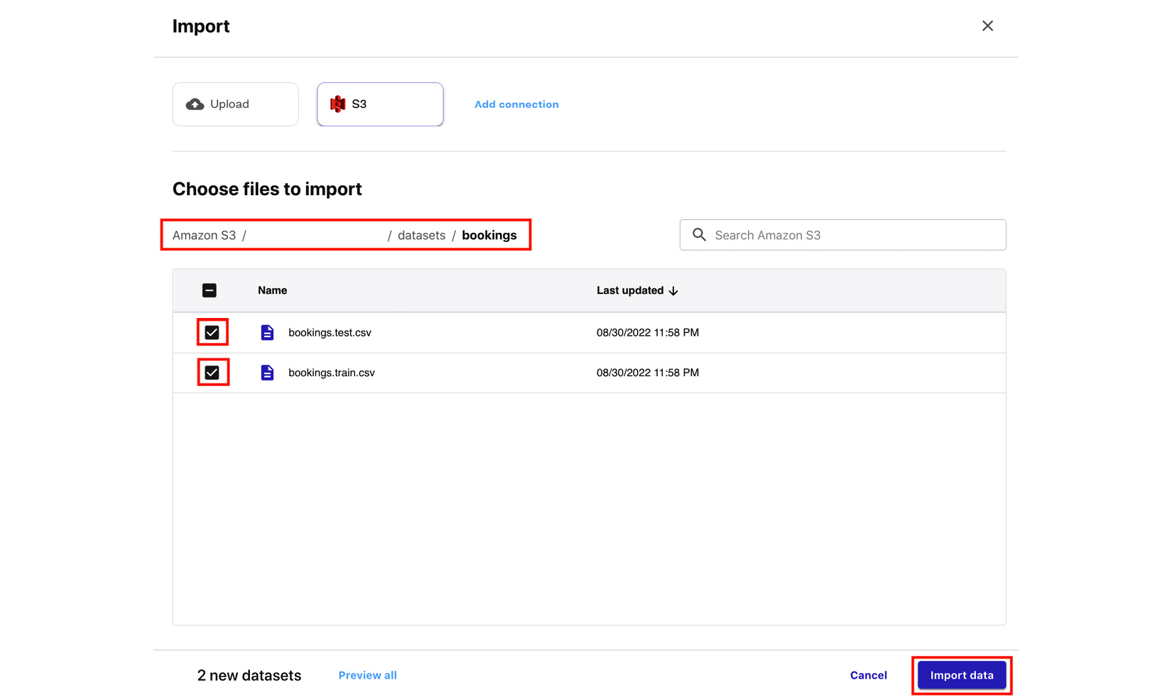 Figure 1.17 – Choose files to import
