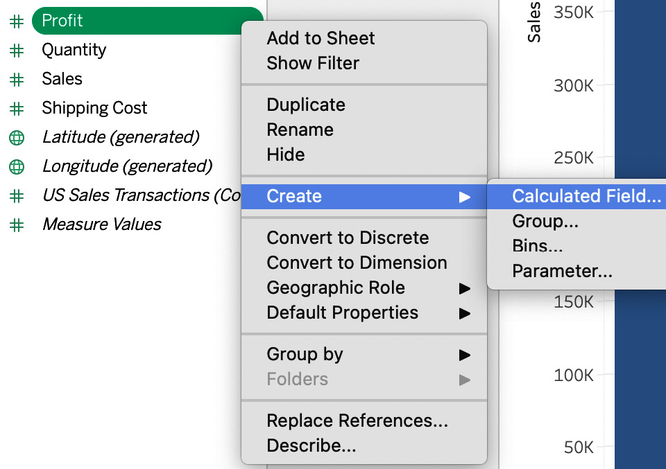 Figure 10.24 – Creating a calculated field