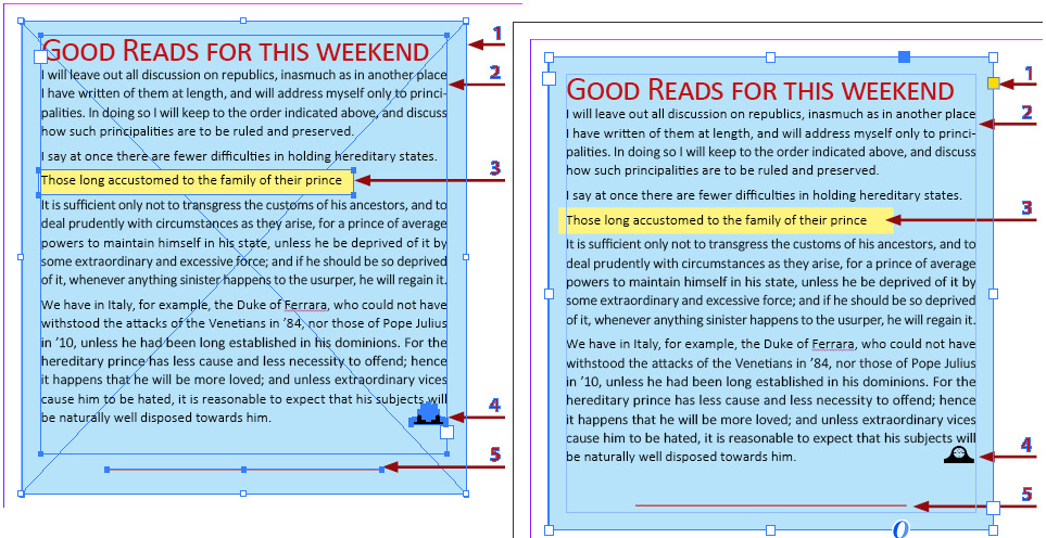 Figure 10.1 – A streamlined layout using frame and text properties