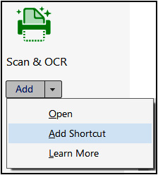 Figure 2.5 – Scan & OCR tool options