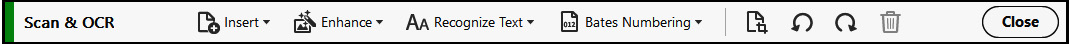 Figure 2.6 – Scan & OCR toolbar options