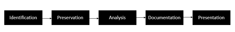 Figure 1.3 – Digital forensics process steps