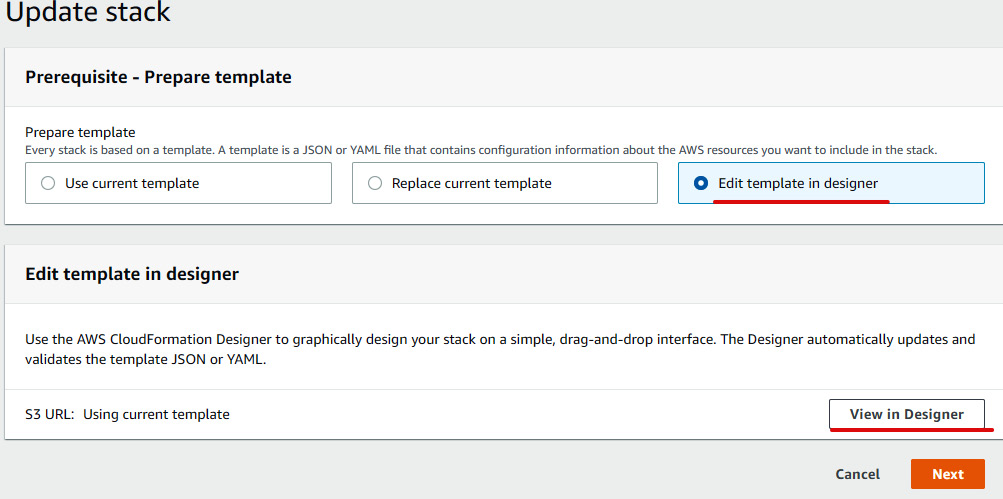 Figure 1.33 – CloudFormation stack update
