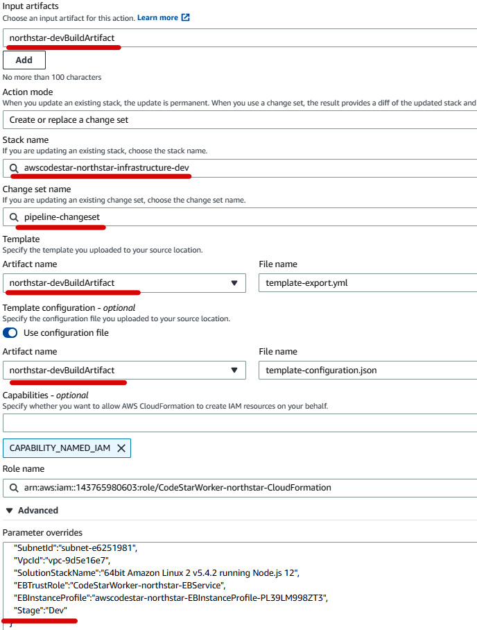 Figure 1.41 – Generating change set action group configuration
