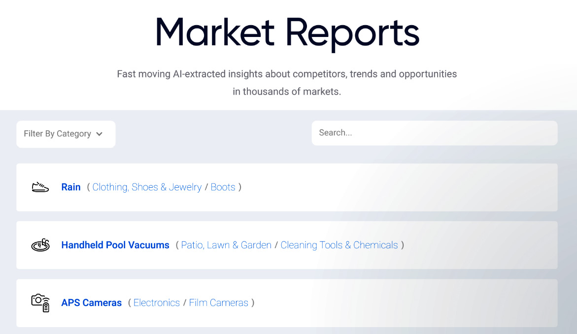 Figure 1.1 – A sample of Commerce.AI's AI-generated market reports
