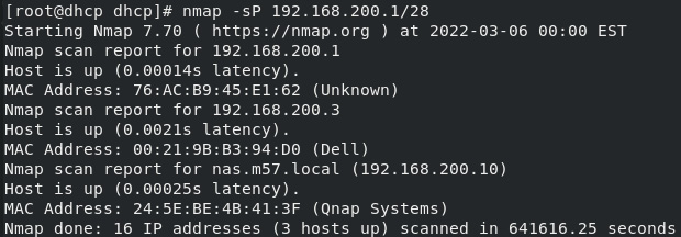 Figure 2.6 – Nmap ping scan