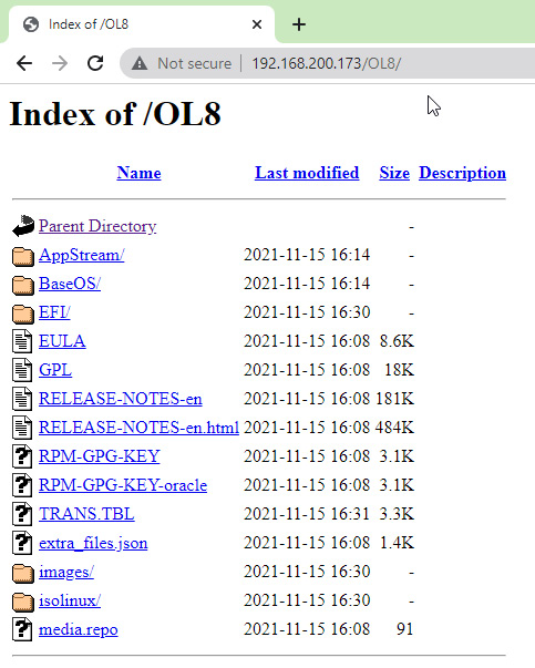 Figure 2.11 – ISO file accessible via httpd